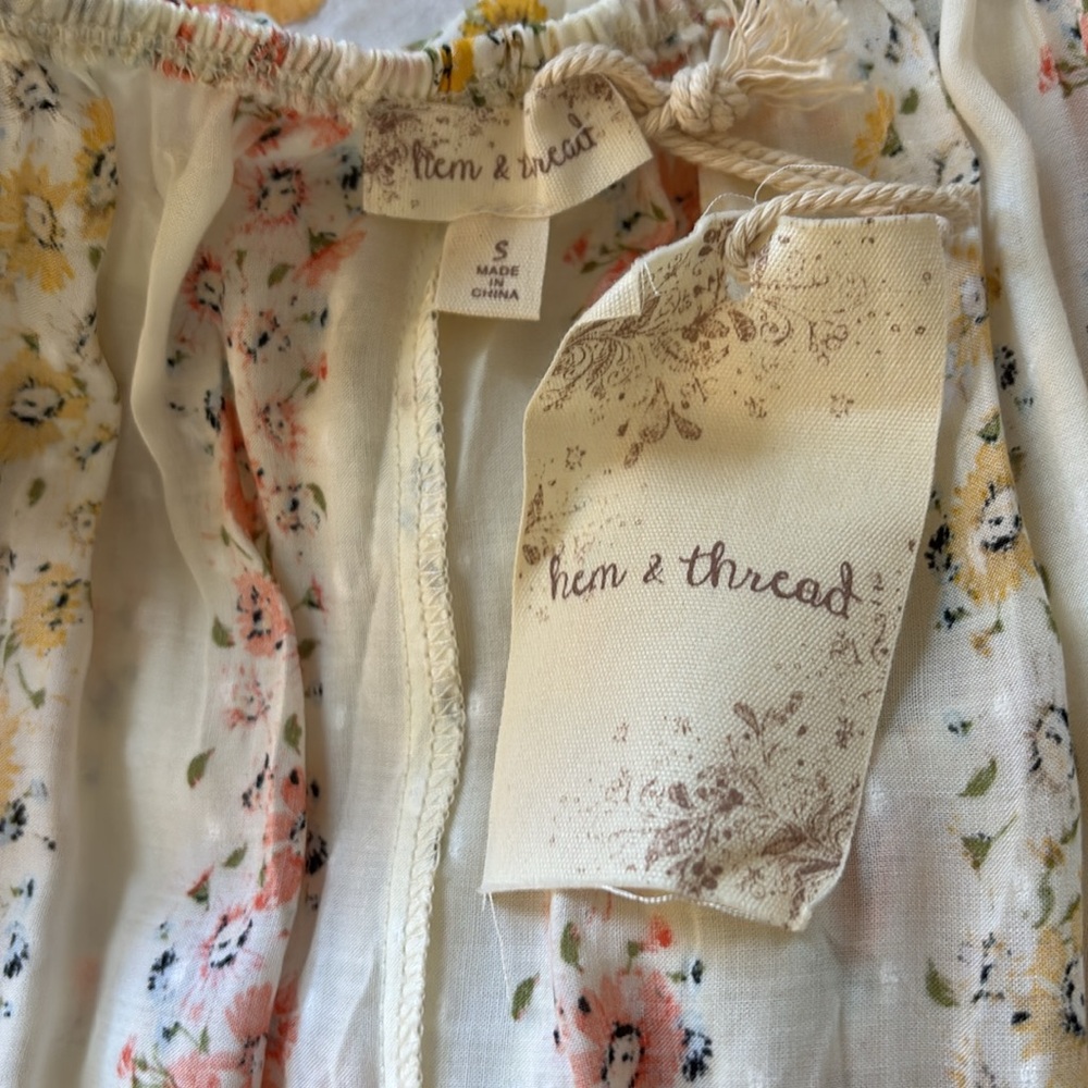 Hem & Thread Ruffle Floral Dress Size S - Picture 5 of 8